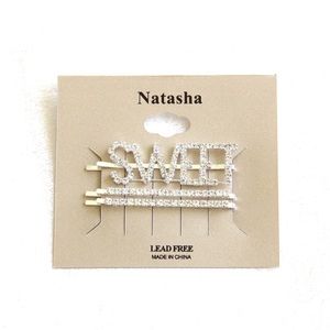Natasha Accessories - “SWEET” & “SO EXTRA” Rhinestone Hair Pins Natasha Accessories - “SWEET” & “SO EXTRA” Rhinestone Hair Pins